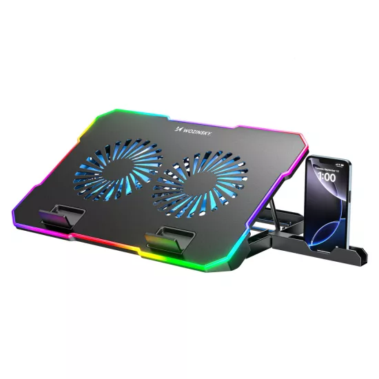 Wozinsky NitroCool RGB Gaming Laptop Állvány Hűtéssel - Fekete