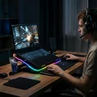 Wozinsky NitroCool RGB Gaming Laptop Állvány Hűtéssel - Fekete