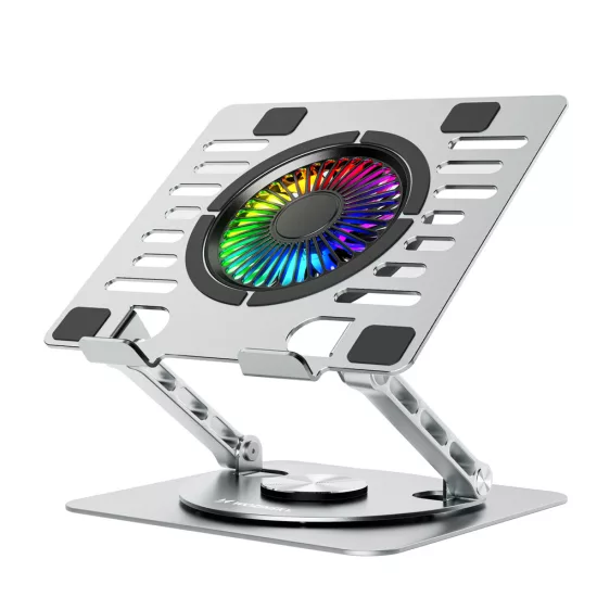 Wozinsky CoolBase RGB Laptop / Tablet Állvány Hűtéssel - Ezüst