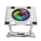 Wozinsky CoolBase RGB Laptop / Tablet Állvány Hűtéssel - Ezüst
