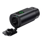 V2L Type 2 - Schuko 3500W Adapter - Kijelzővel és Tokkal - Fekete