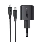 Acefast A118 GaN Hálózati Töltő 30W - USB-C + 1.2m USB-C-Lightning Kábel - Fekete