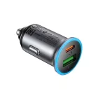 Acefast B15 Autós Töltő 65W - USB-A + USB-C - Szürke