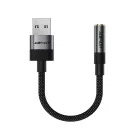 Acefast J13 USB-A - 3.5mm Mini Jack Adapter - Fekete