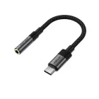 Acefast J12 USB-C - 3.5mm Mini Jack Adapter - Fekete