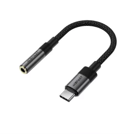 Acefast J12 USB-C - 3.5mm Mini Jack Adapter - Fekete