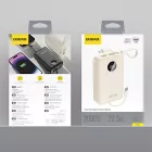 Dudao K14+ Power Bank 20000mAh 22.5W - Beépített Lightning és USB-C Kábelekkel - Fehér