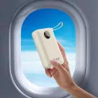 Dudao K14+ Power Bank 20000mAh 22.5W - Beépített Lightning és USB-C Kábelekkel - Fehér