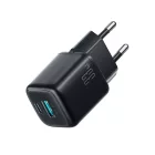 Joyroom JR-TG7 Hálózati Töltő 33W - USB-A + USB-C + 1m 60W C-C Kábel - Fekete