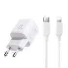 Joyroom JR-TG7 Hálózati Töltő 33W - USB-A + USB-C + 1m C-iP Kábel - Fehér