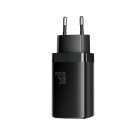 Joyroom JR-TG10 GaN Hálózati Töltő 65W - 2x USB-C + USB-A + 1.2m 100W C-C Kábel - Fekete