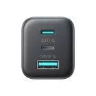 Joyroom JR-TO1 GaN Hálózati Töltő 45 - USB-C + Lightning + USB-A - Fekete
