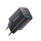 Joyroom JR-TO1 GaN Hálózati Töltő 45 - USB-C + Lightning + USB-A - Fekete