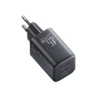 Joyroom JR-TO1 GaN Hálózati Töltő 45 - USB-C + Lightning + USB-A - Fekete