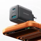 Joyroom JR-TO1 GaN Hálózati Töltő 45 - USB-C + Lightning + USB-A - Fekete