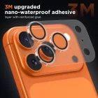 iPhone 17 Pro Max Kameravédő - Tech-Protect Camfull Fit+ - Áttetsző