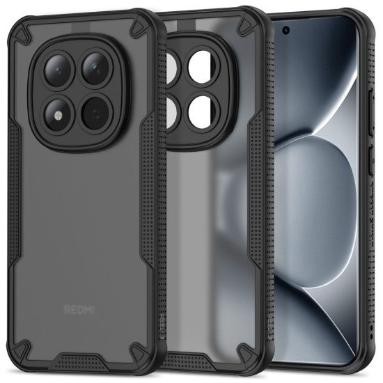 Xiaomi Poco M8 Pro / Xiaomi Redmi Note 15 Pro+ 5G Tok - Tech-Protect Rugged Shield - Áttetsző-Fekete