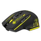 Wozinsky WMGB-1181 Vezeték Nélküli Optikai Gaming Egér - 3200 DPI - Beépített Akkumulátor - Fekete-Sárga