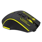 Wozinsky WMGB-1181 Vezeték Nélküli Optikai Gaming Egér - 3200 DPI - Beépített Akkumulátor - Fekete-Sárga