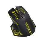 Wozinsky WMGB-1181 Vezeték Nélküli Optikai Gaming Egér - 3200 DPI - Beépített Akkumulátor - Fekete-Sárga