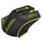 Wozinsky WMGB-1181 Vezeték Nélküli Optikai Gaming Egér - 3200 DPI - Beépített Akkumulátor - Fekete-Sárga
