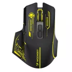 Wozinsky WMGB-1181 Vezeték Nélküli Optikai Gaming Egér - 3200 DPI - Beépített Akkumulátor - Fekete-Sárga