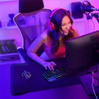 Wozinsky WMGB-1181 Vezeték Nélküli Optikai Gaming Egér - 3200 DPI - Beépített Akkumulátor - Fekete-Sárga