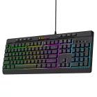 Wozinsky WKG-1044 Vezetékes Membrános Gamer Billentyűzet RGB Háttérvilágítással - Fekete