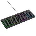Wozinsky WKG-1044 Vezetékes Membrános Gamer Billentyűzet RGB Háttérvilágítással - Fekete