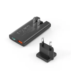   Choetech PD6011 GaN Hálózati Töltő PD 65W - USB-C + USB-A - Fekete
