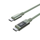 Choetech USB-C - USB-C Kábel - 1.2m PD 60W + Kijelző - Zöld