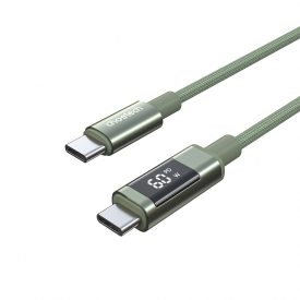   Choetech USB-C - USB-C Kábel - 1.2m PD 60W + Kijelző - Zöld