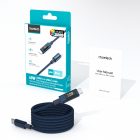 Choetech USB-C - USB-C Kábel - 1.2m PD 60W + Kijelző - Kék
