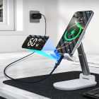 Choetech USB-C - USB-C Kábel - 1.2m PD 60W + Kijelző - Kék