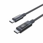 Choetech USB-C - USB-C Kábel - 1.2m PD 60W + Kijelző - Fekete
