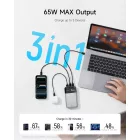 Cuktech 15 Air Power Bank 15000mAh 100W - Szürke