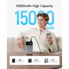 Cuktech 15 Air Power Bank 15000mAh 100W - Szürke