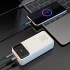 Dudao K15Max Power Bank 30000mAh PD 22.5W CCC - 2xC + A + USB-C + Lightning Kábel - Fehér