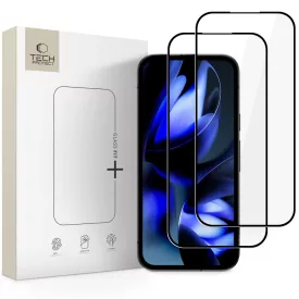   Google Pixel 9A / 10A Kijelzővédő Üvegfólia - Tech-Protect Glass Fit+ x 2 db - Fekete