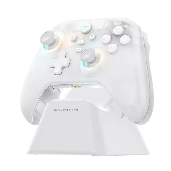 Machenike G3 V2 Wireless Gamepad Kontroller Töltőállomással - Fehér