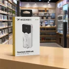 Wozinsky WFC-20W Power Bank 20000mAh 22.5W PD20W - Beépített Lightning és USB-C Kábellel - Fehér