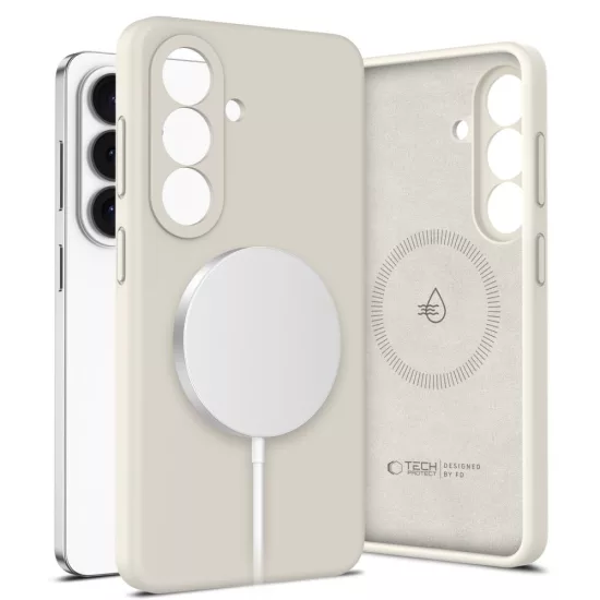 Samsung Galaxy S26 Tok - Tech-Protect Silicone MagSafe - Bézs