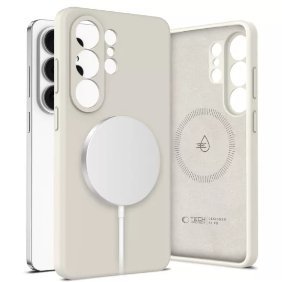 Samsung Galaxy S26 Ultra Tok - Tech-Protect Silicone MagSafe - Bézs