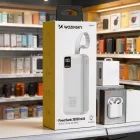 Wozinsky W8-W Power Bank 30000mAh 30W - 2x USB-A + USB-C + Zseblámpa - Fehér