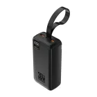 Wozinsky W8-W Power Bank 30000mAh 30W - 2x USB-A + USB-C + Zseblámpa - Fekete