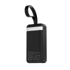 Wozinsky W8-W Power Bank 30000mAh 30W - 2x USB-A + USB-C + Zseblámpa - Fekete