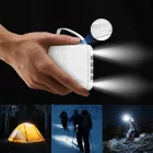 Wozinsky W11-W Power Bank 10000mAh 10W + Beépített Kábelek és Lámpa - Fehér