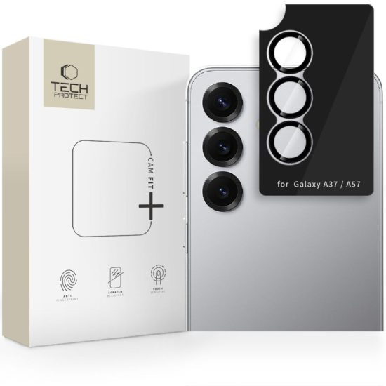 Samsung Galaxy A37 / A57 5G Lencsevédő - Tech-Protect Camring Fit+ - Fekete