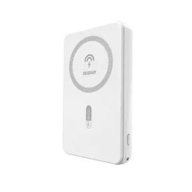   Dudao K14S Mágneses Power Bank 5000mAh 20W - 1x USB-A + 1x USB-C - Fehér
