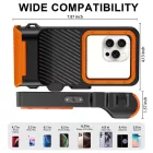 Tech-Protect IPX8 Pro Vízálló Telefontok 4.7-6.9" - Fekete-Narancs